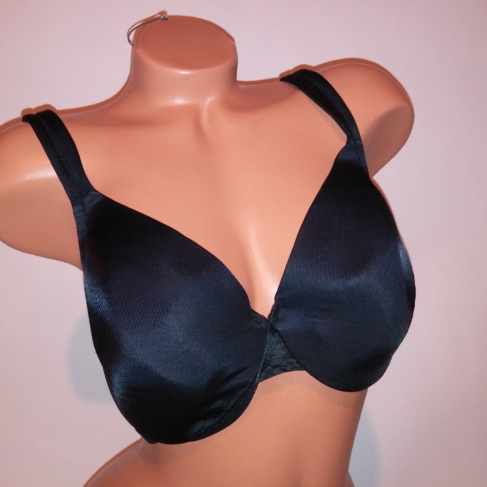 Cacique Bra 38c Lightly Lined Solid Black Underwi… - image 1